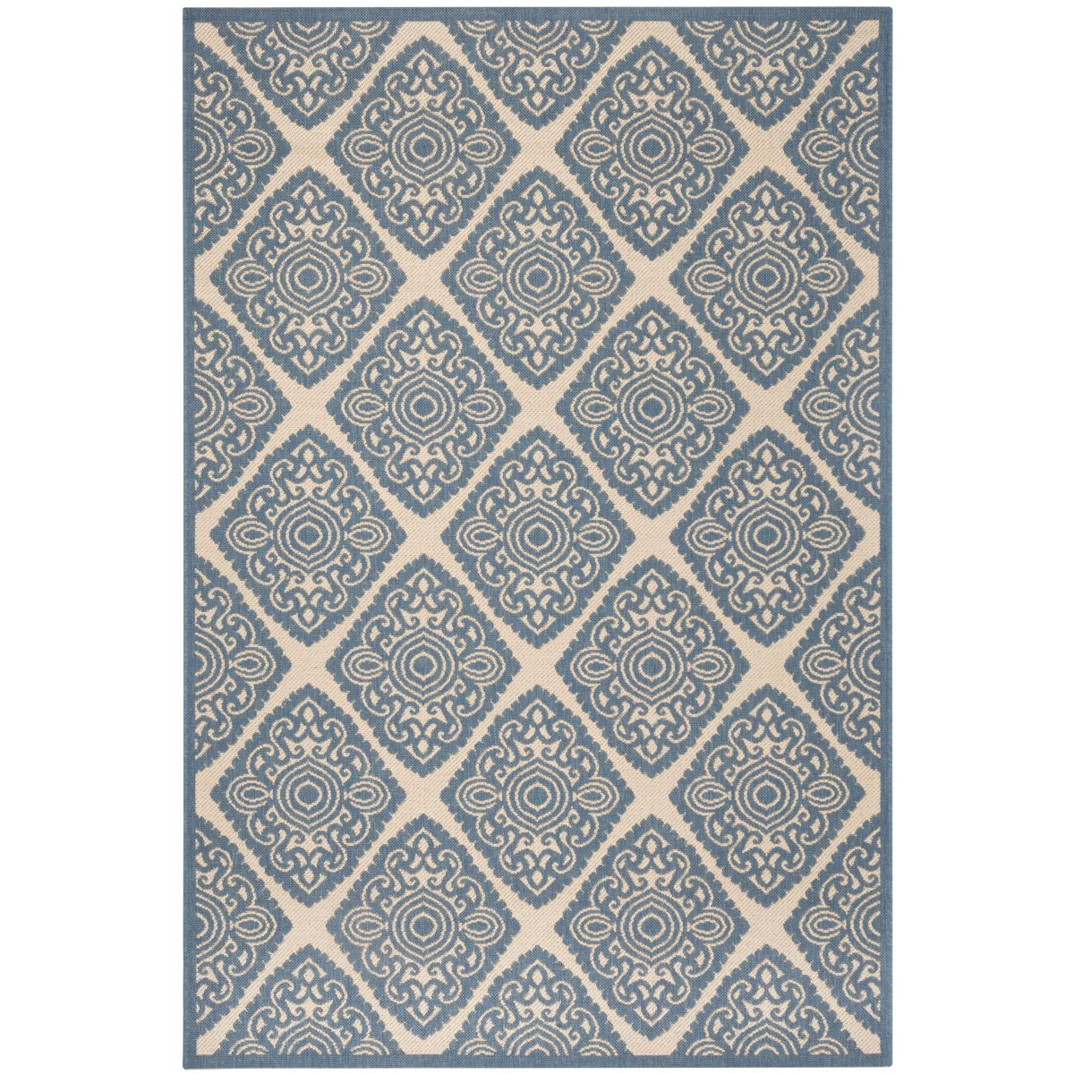 Safavieh Beach House 132 Rug, BHS132 - Cream / Blue