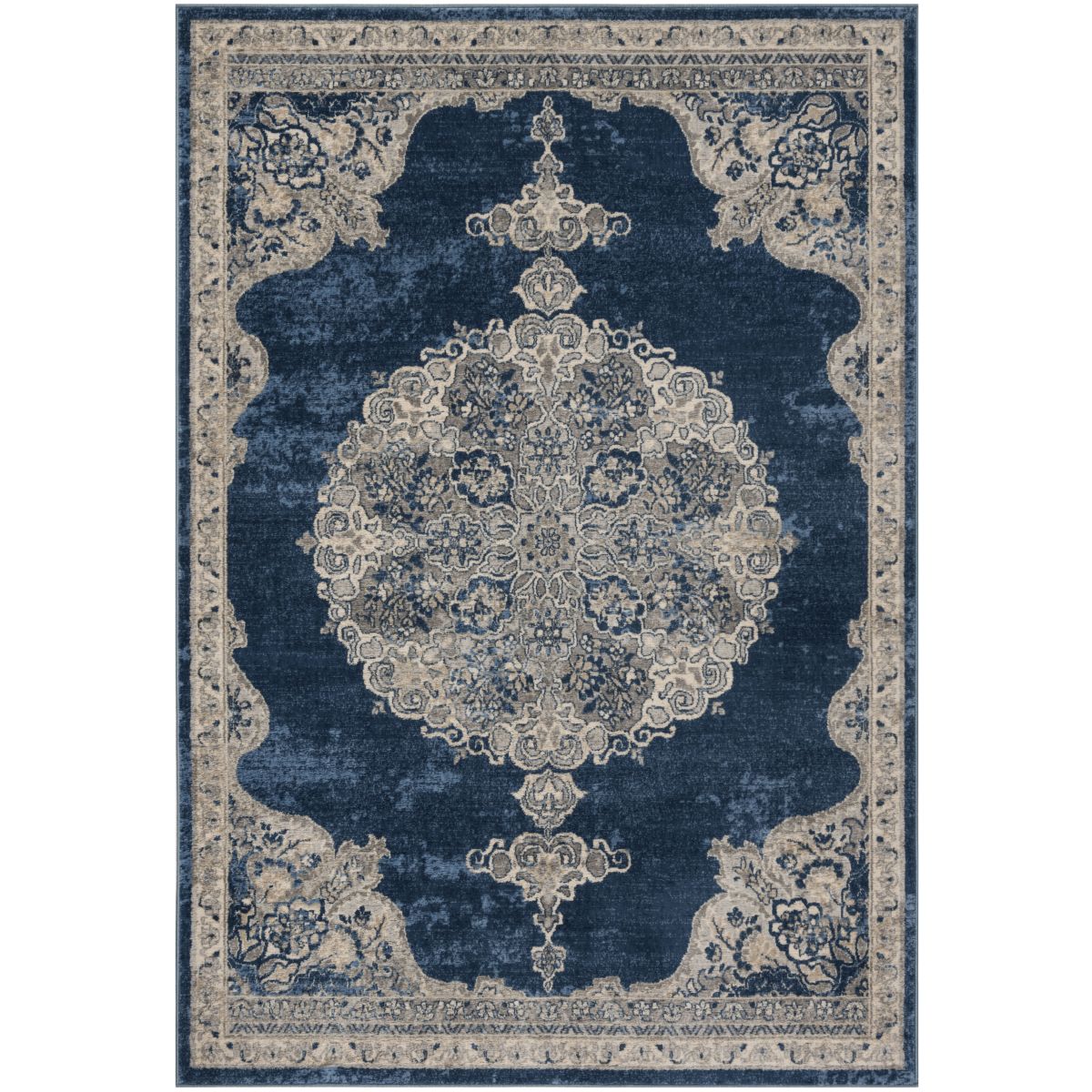 Safavieh Brentwood 867 Rug, Blue, BNT867 - Navy / Light Grey