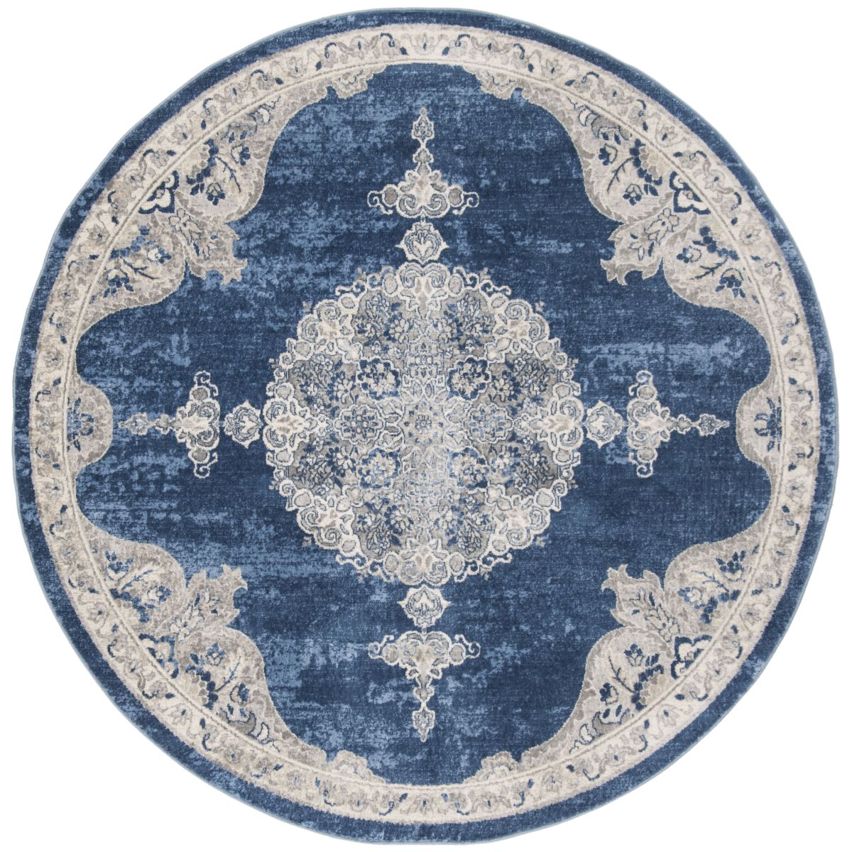 Safavieh Brentwood 867 Rug, Blue, BNT867 - Navy / Light Grey