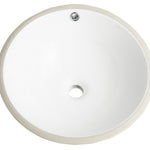 Solea Nerida Porcelain Ceramic Vitreous Round 17 Inch White Undermount Bathroom Sink