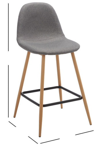 Safavieh Travis Counter Stool , BST2001 - Dark Grey / Natural