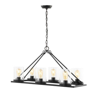 Safavieh Reagan 6 Light 26 Inch Iron Chandelier , CHA4051