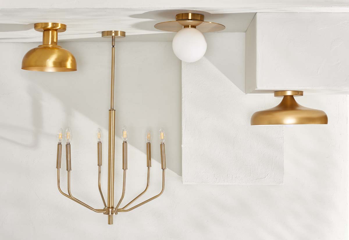 Safavieh Helm Flush Mount , FLU4088 - Antique Brass