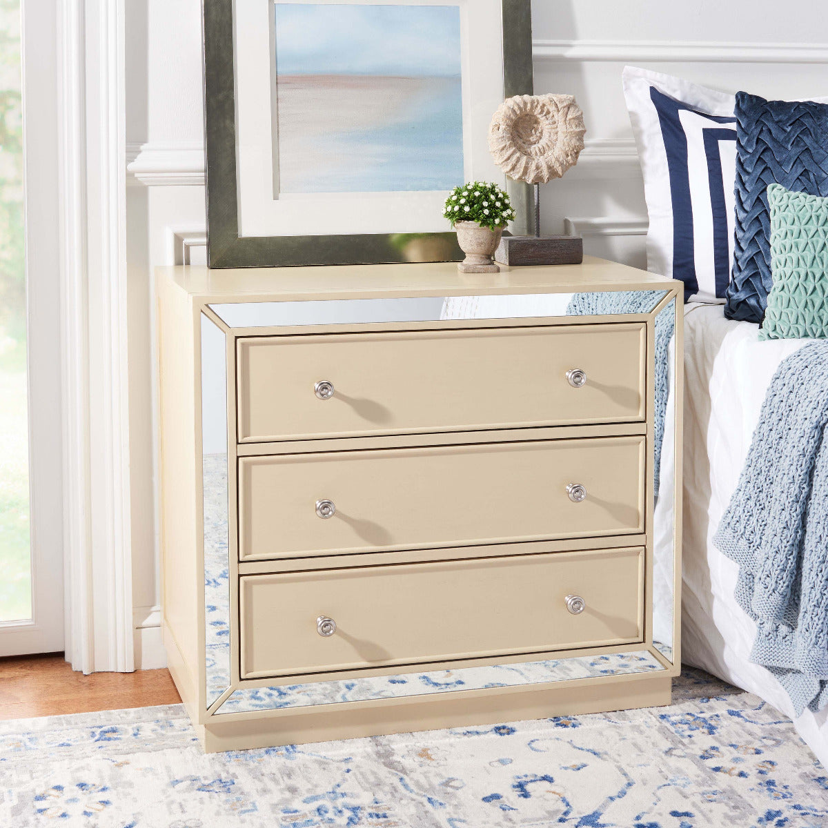 Safavieh Basie 3 Drawer Chest , CHS6414 - Antique Beige