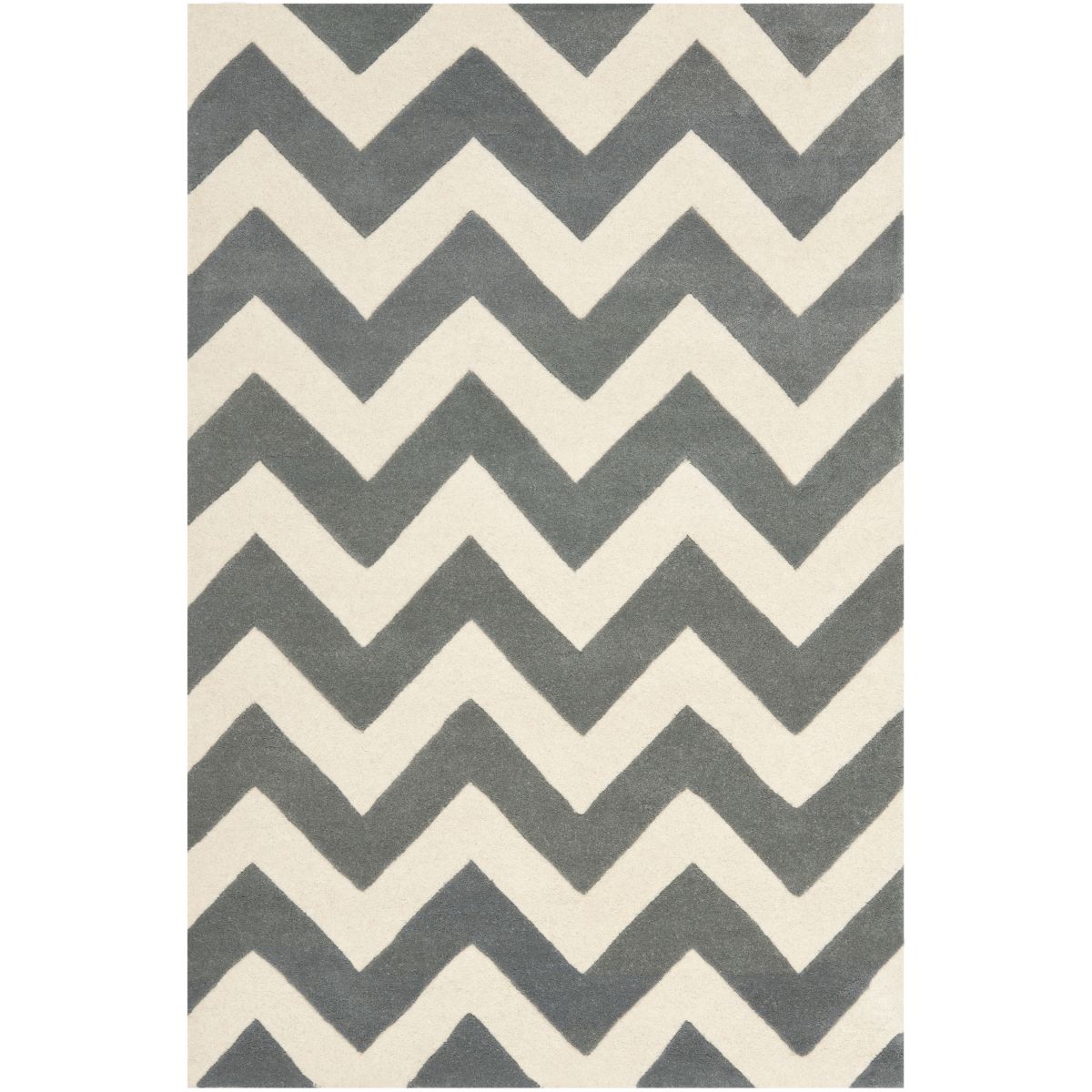 Safavieh Chatham 715 Rug, CHT715 - Dark Grey / Ivory