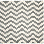 Safavieh Chatham 715 Rug, CHT715 - Dark Grey / Ivory