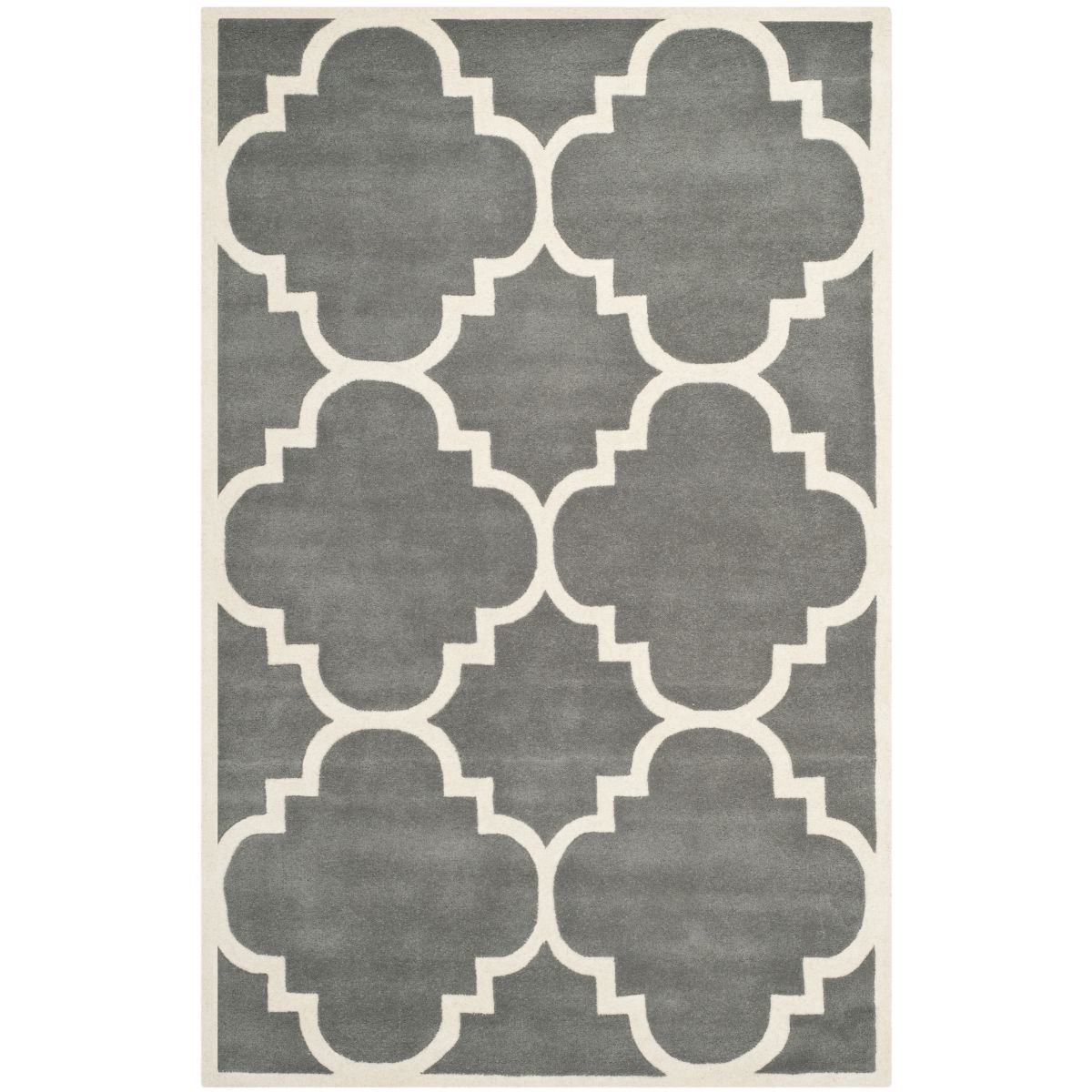Safavieh Chatham 730 Rug, CHT730 - Dark Grey / Ivory
