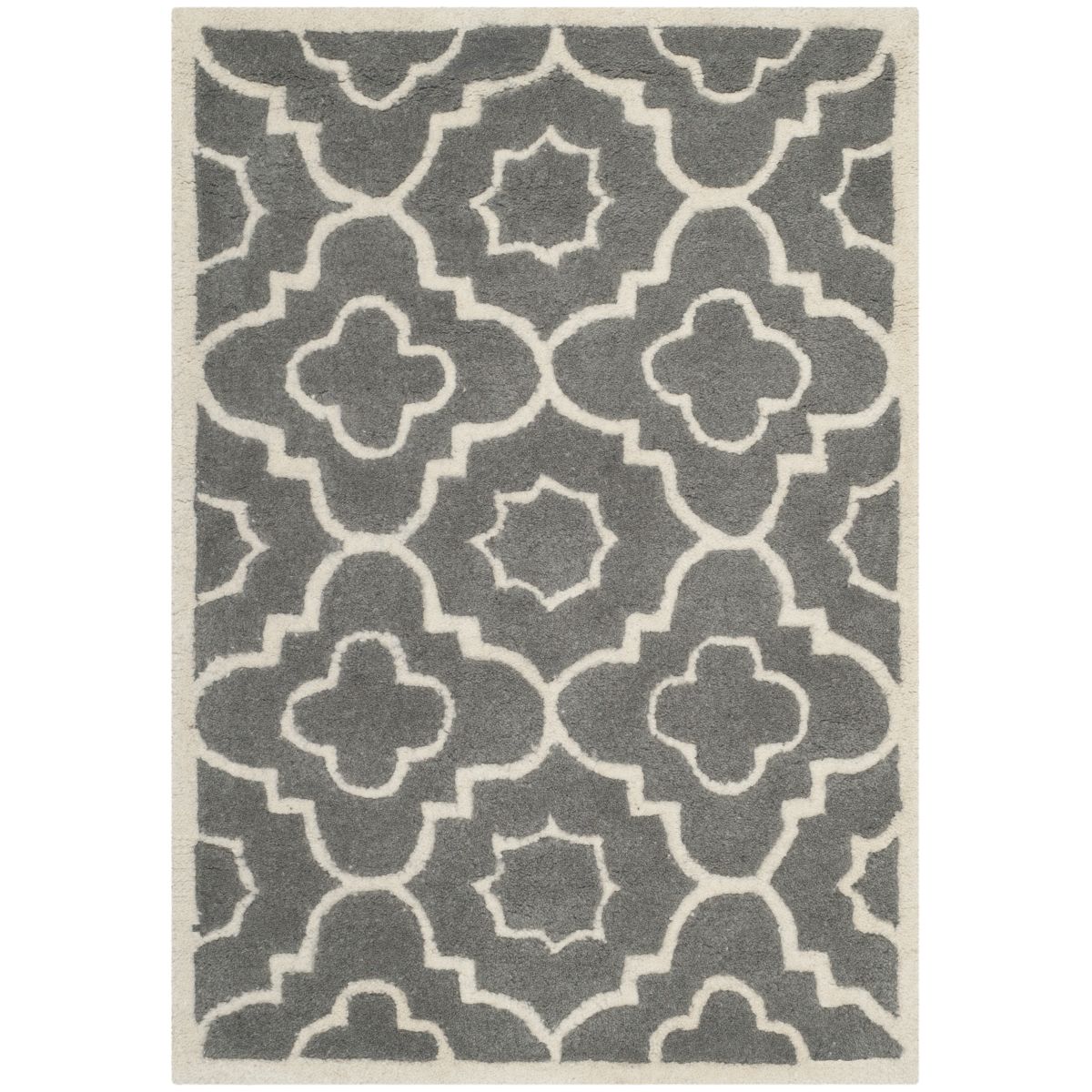 Safavieh Chatham 750 Rug, CHT750 - Dark Grey / Ivory