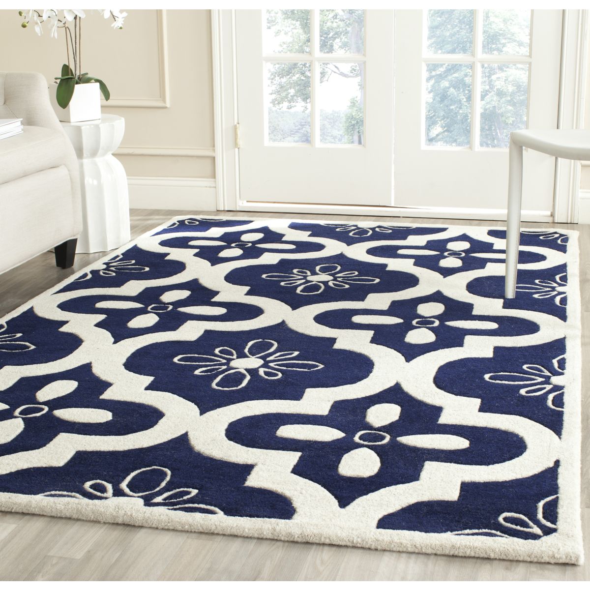 Safavieh Chatham 751 Rug, CHT751 - Dark Blue / Ivory