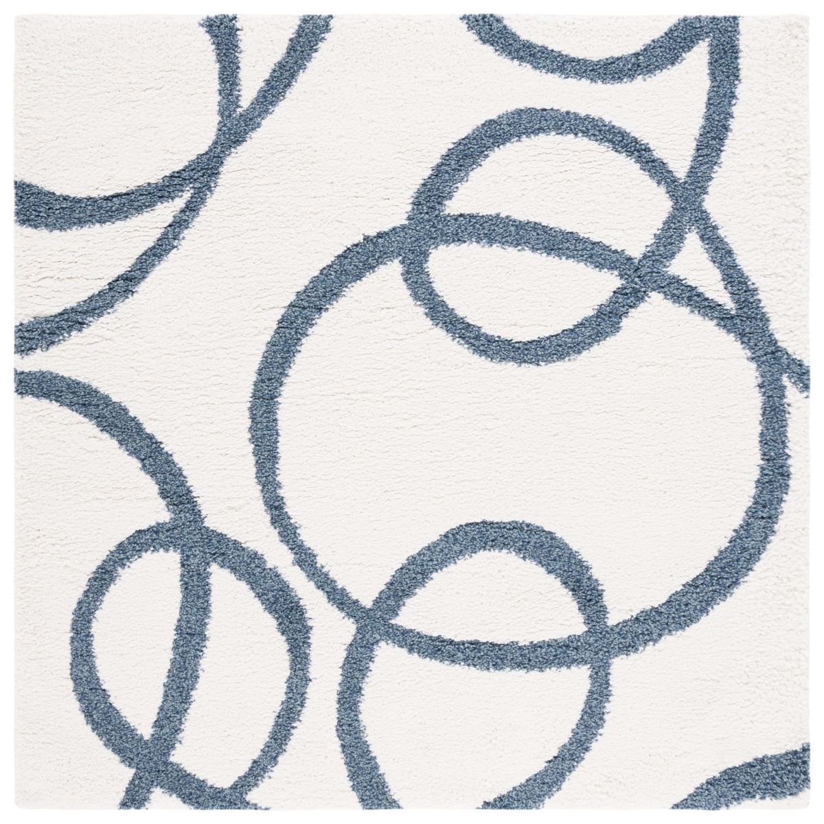 Safavieh Calico Shag 118 Rug, CLC118 - Ivory / Blue