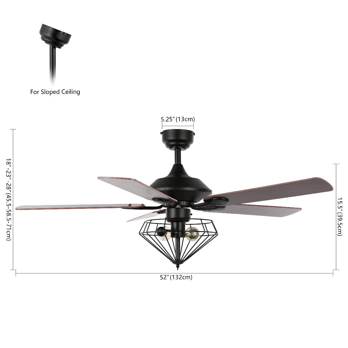Safavieh Leanne Ceiling Fan/Remote , CLF1026 - Black