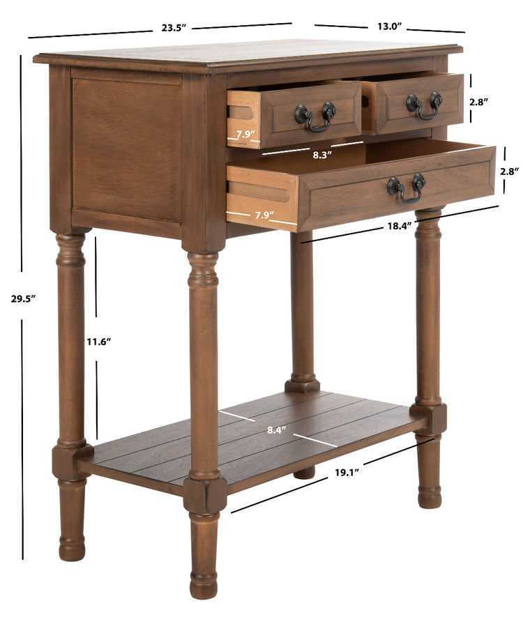 Safavieh Primrose 3 Drawer Console Table , CNS5707 - Brown
