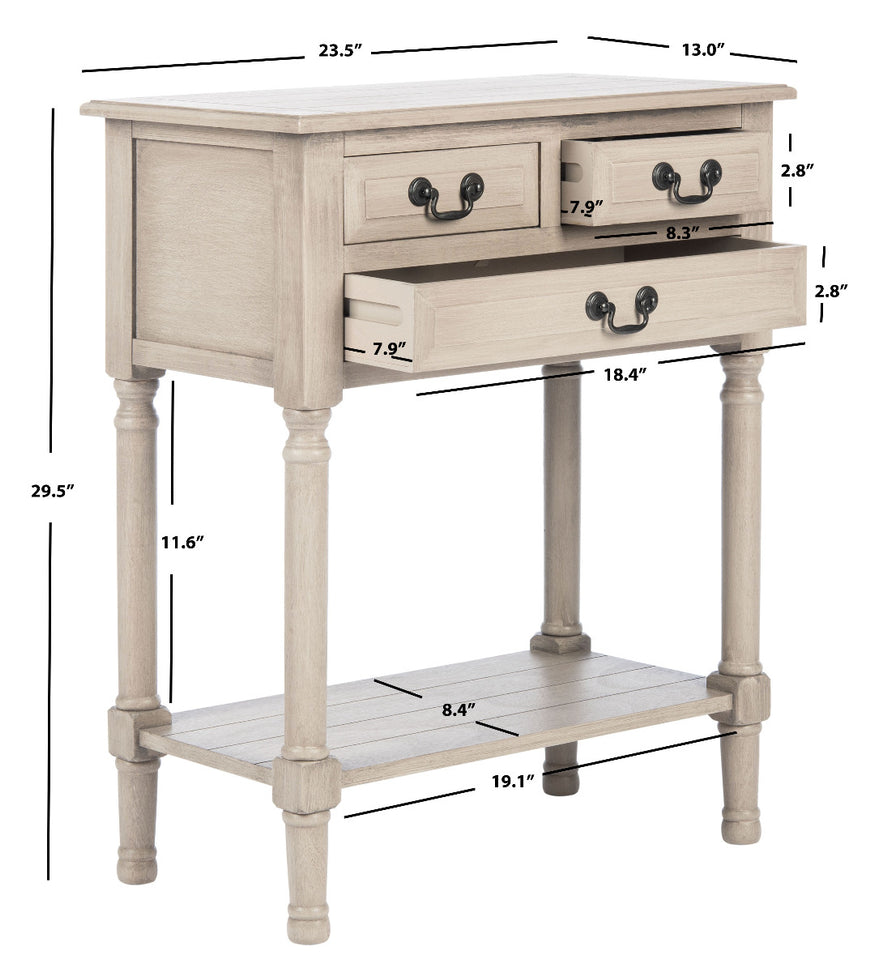 Safavieh Primrose 3 Drawer Console Table, CNS5707 - Greige