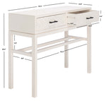 Safavieh Ajana 2 Drawer Console, CNS5709 - Distressed White W/Distressed White Drawer