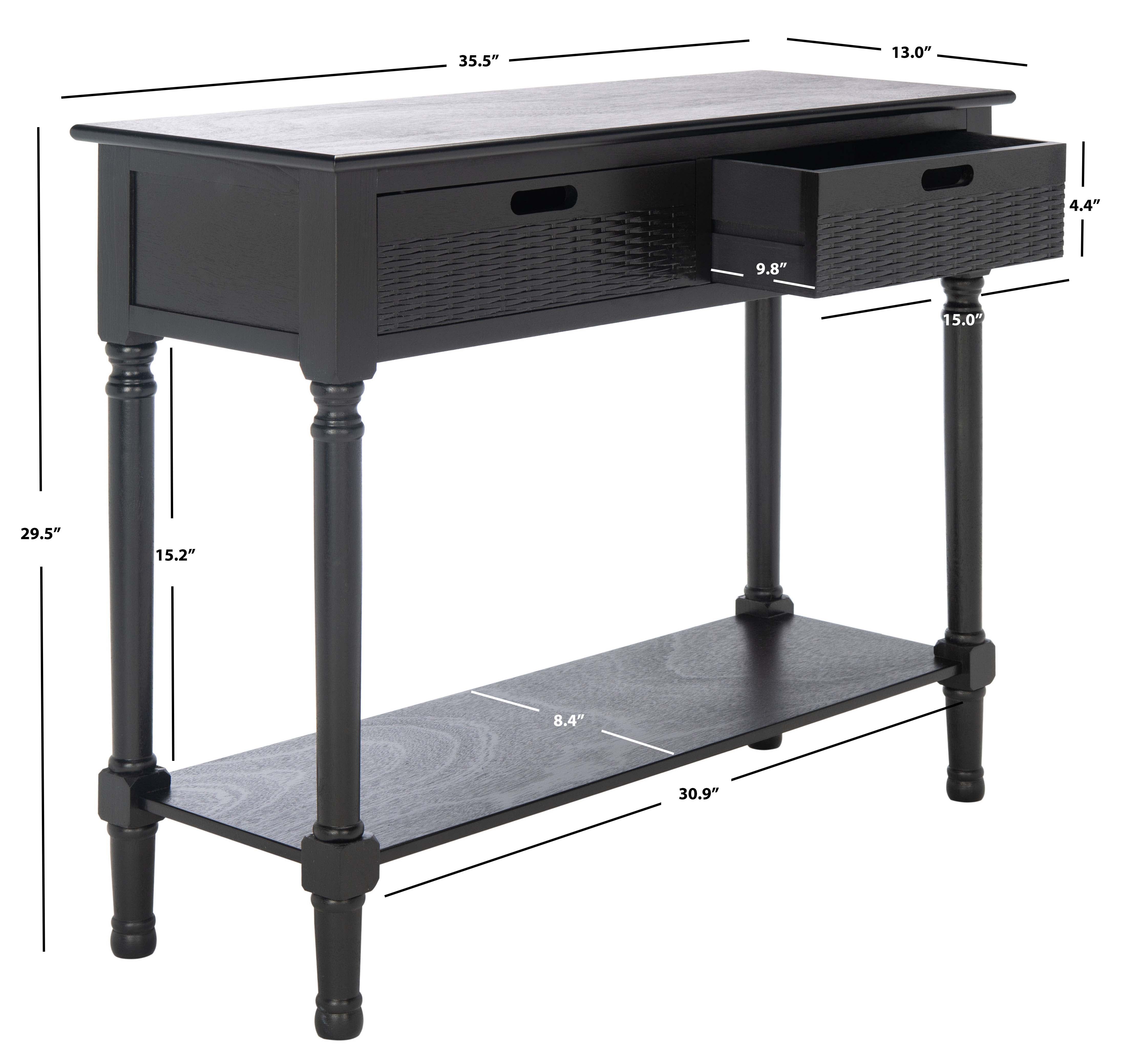 Safavieh Landers 2 Drawer Console, CNS5710 - Black