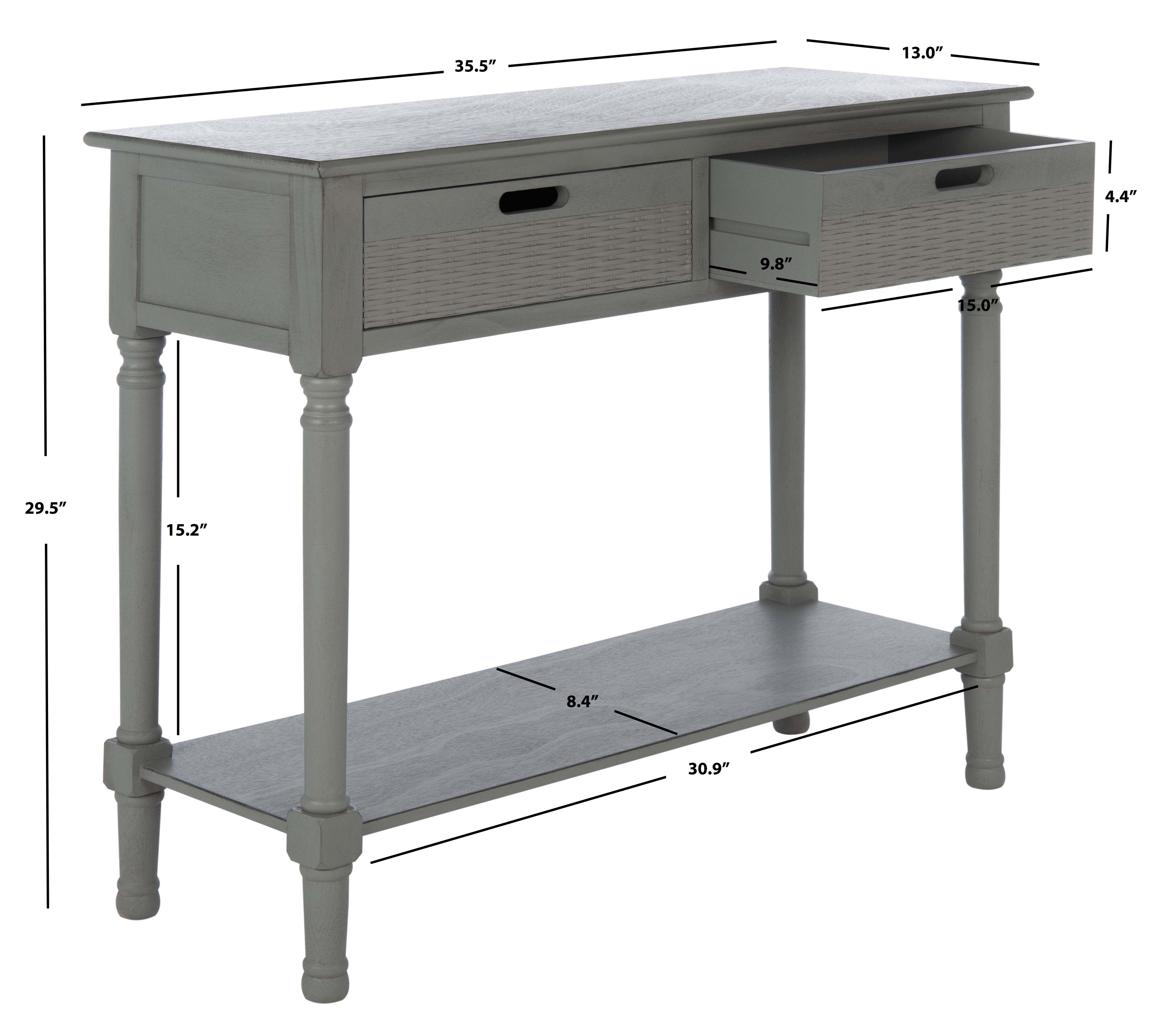 Safavieh Landers 2 Drawer Console, CNS5710 - Distressed Grey