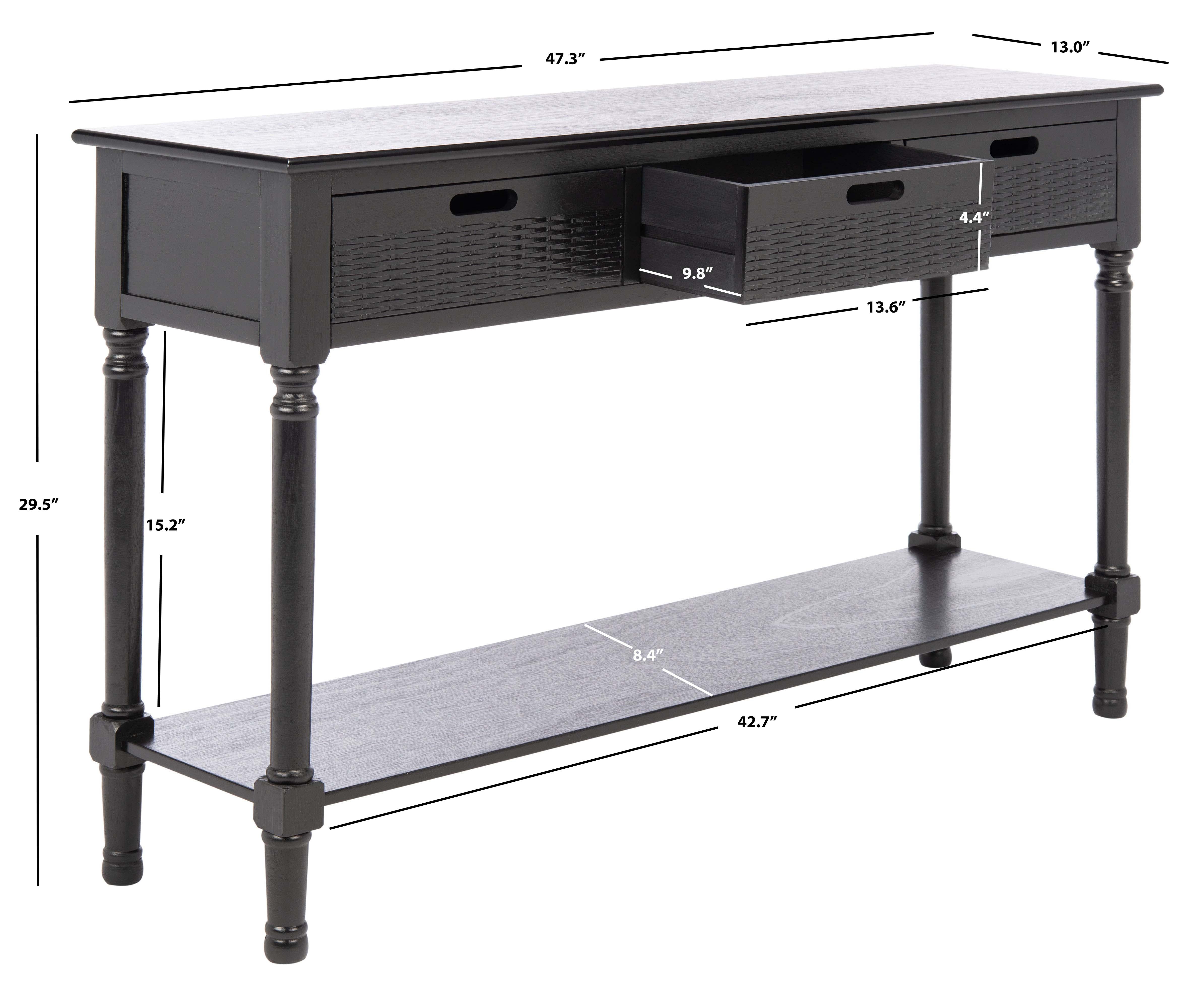 Safavieh Landers 3 Drawer Console, CNS5711 - Black