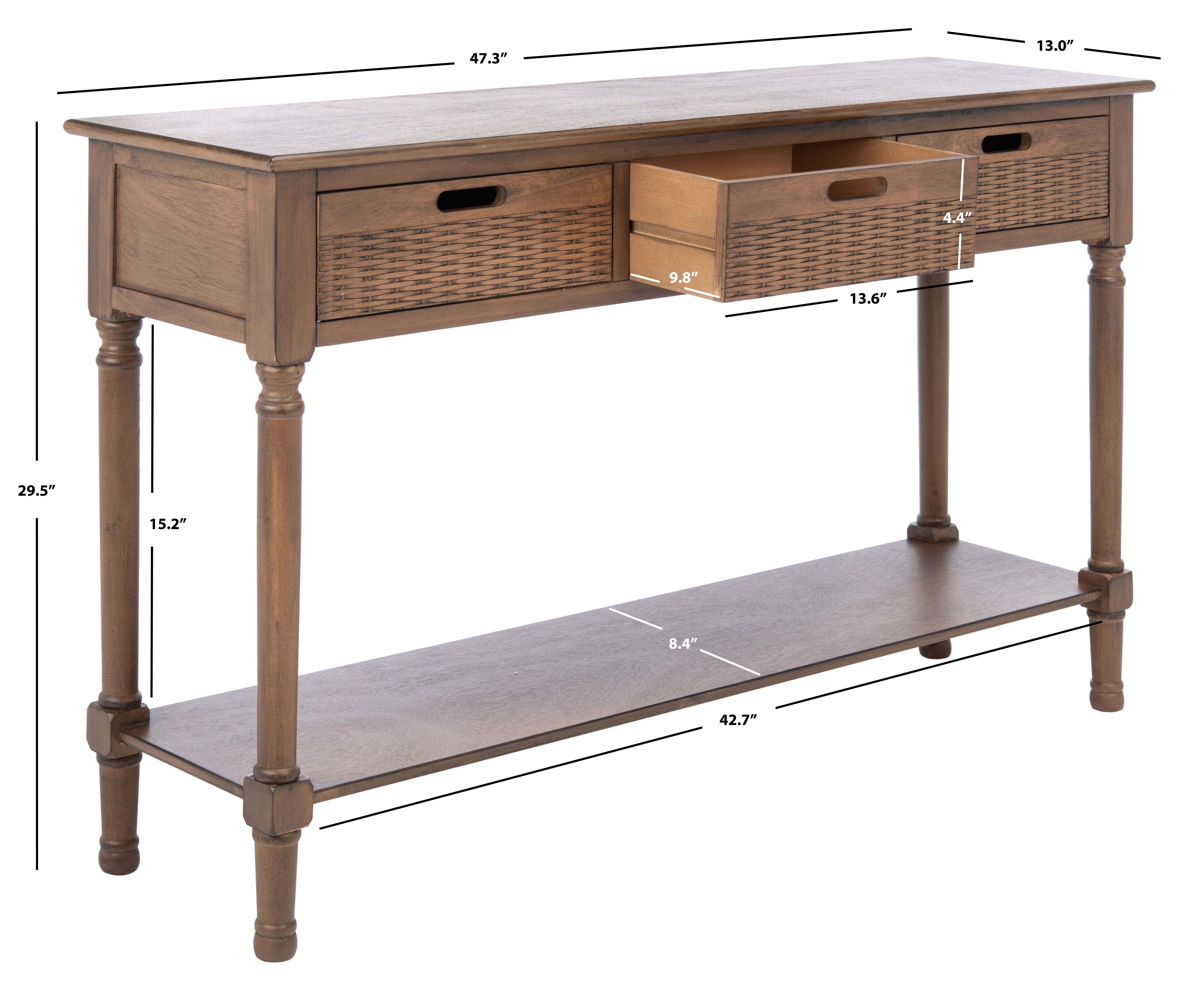 Safavieh Landers 3 Drawer Console, CNS5711 - Brown