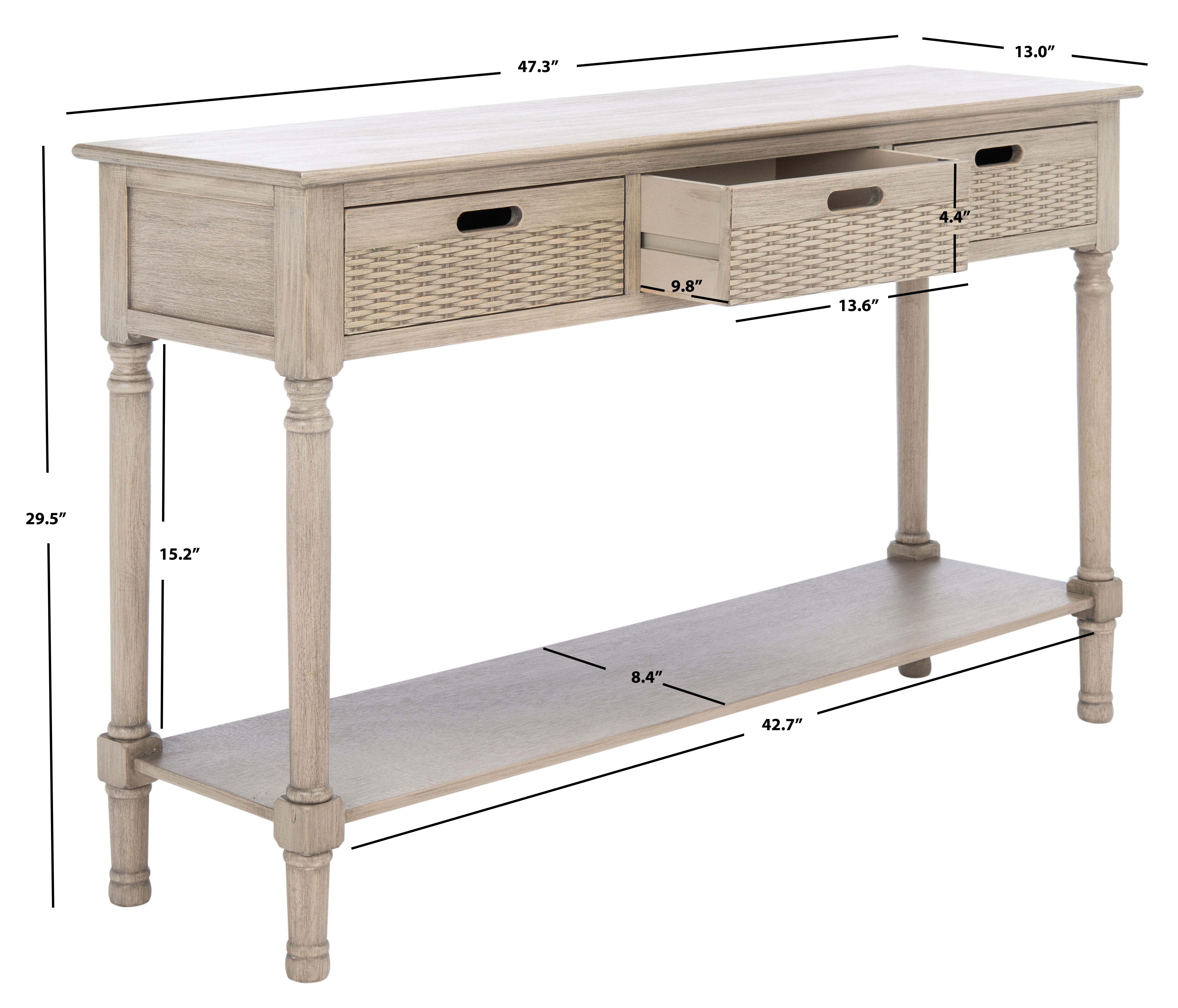 Safavieh Landers 3 Drawer Console, CNS5711 - Greige