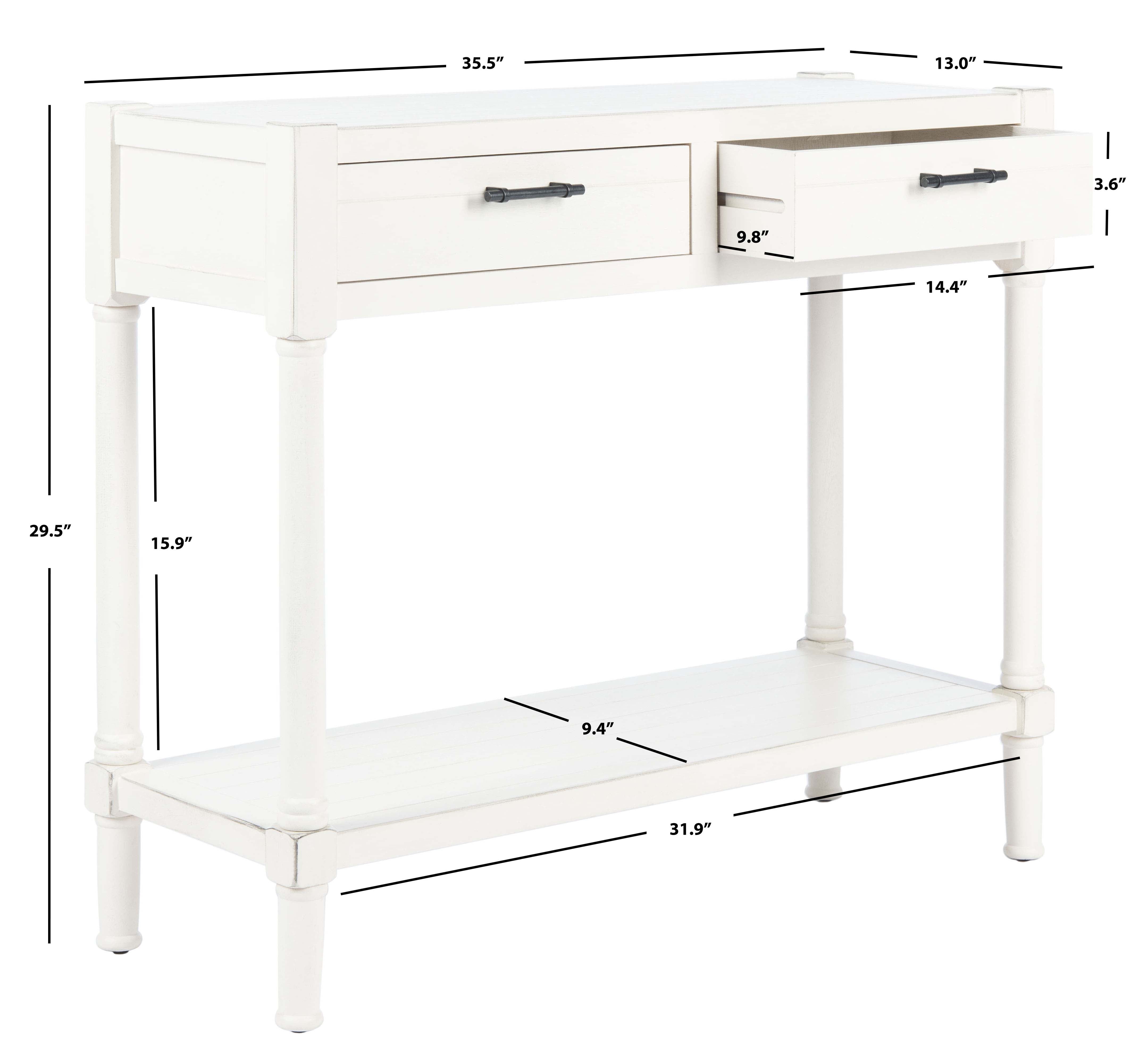 Safavieh Filbert 2 Drawer Console Table, CNS5716 - Distressed White