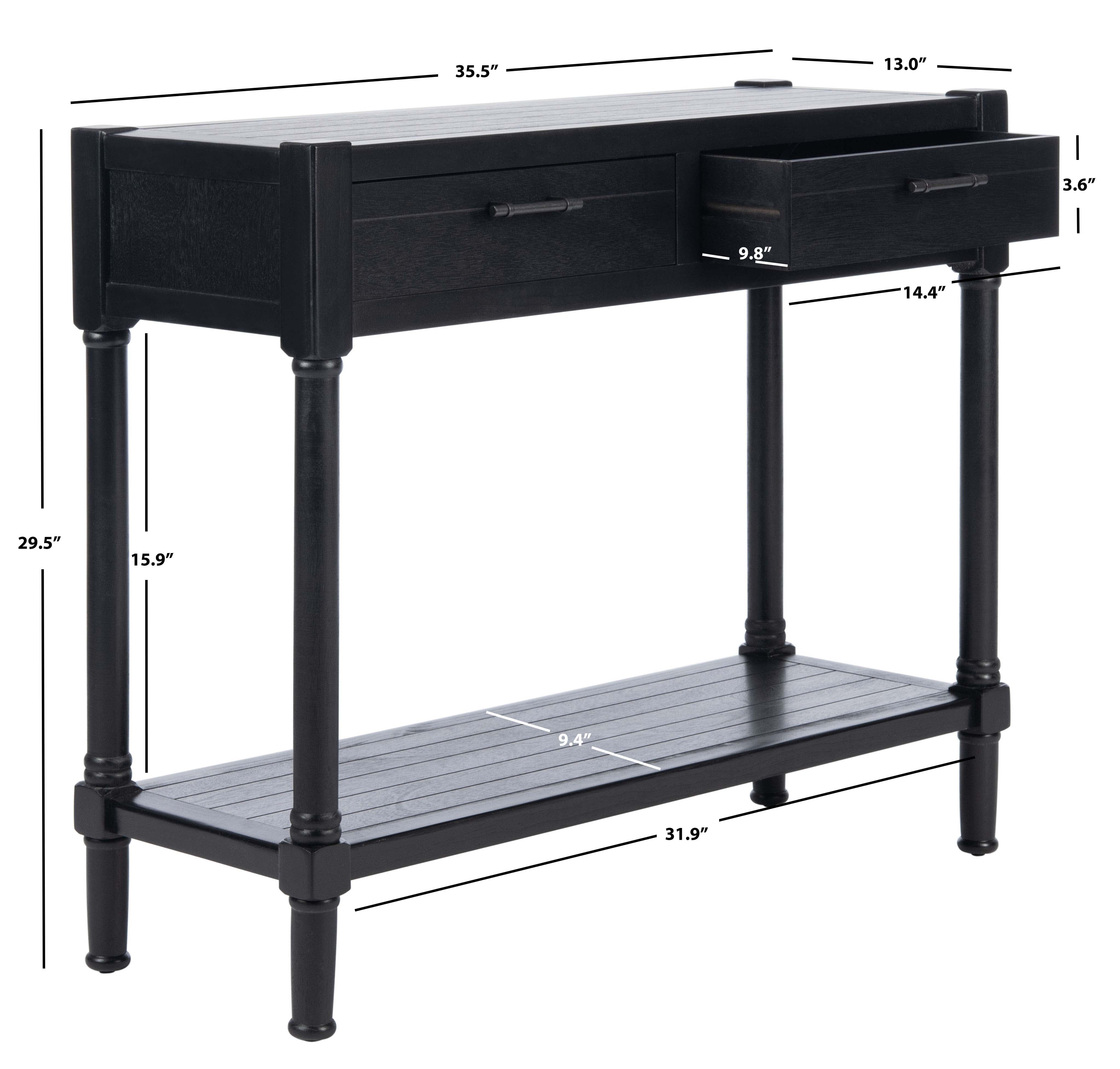 Safavieh Filbert 2 Drawer Console Table, CNS5716 - Black