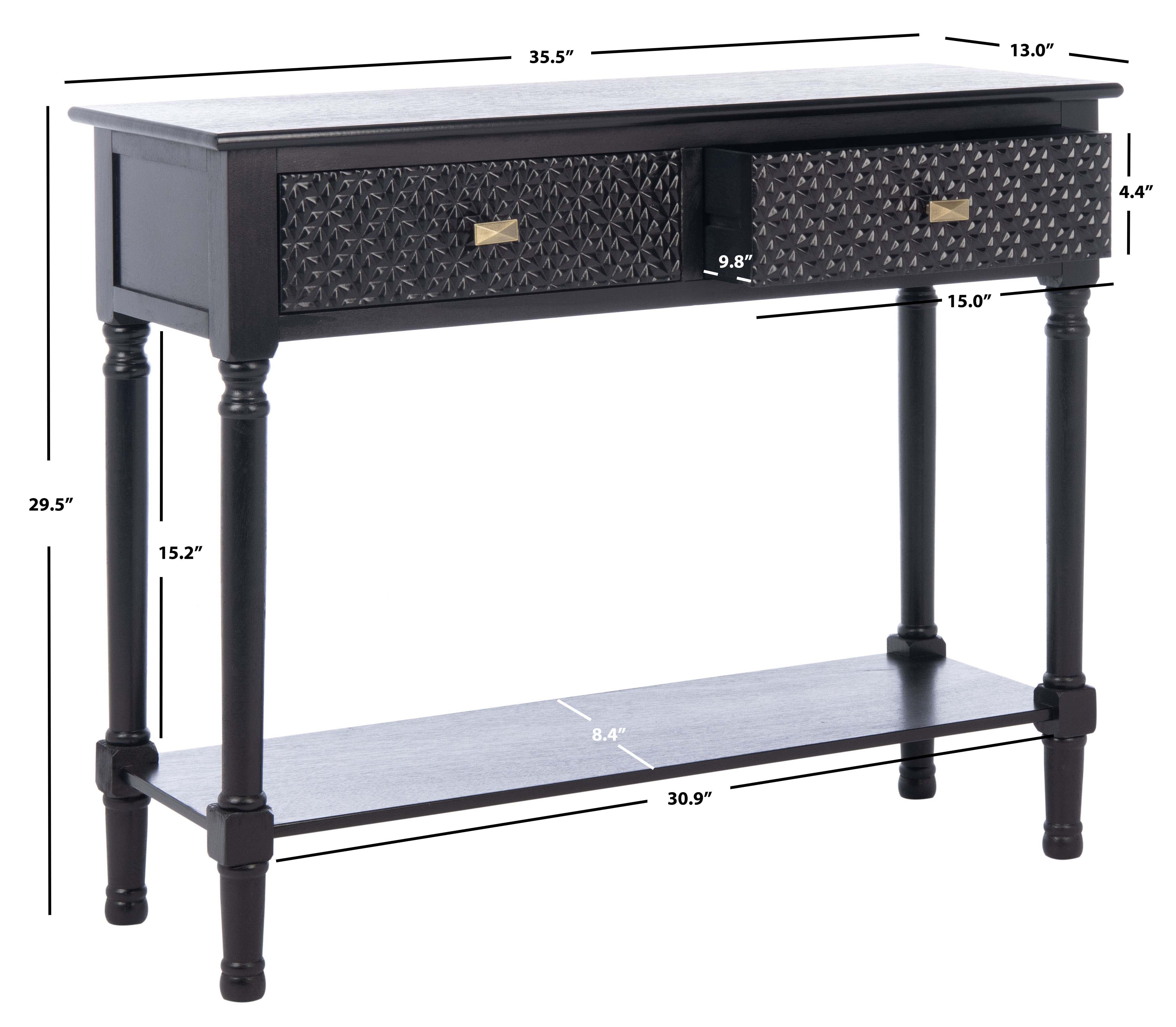Safavieh Halton 2Drw Console Table , CNS5718 - Black
