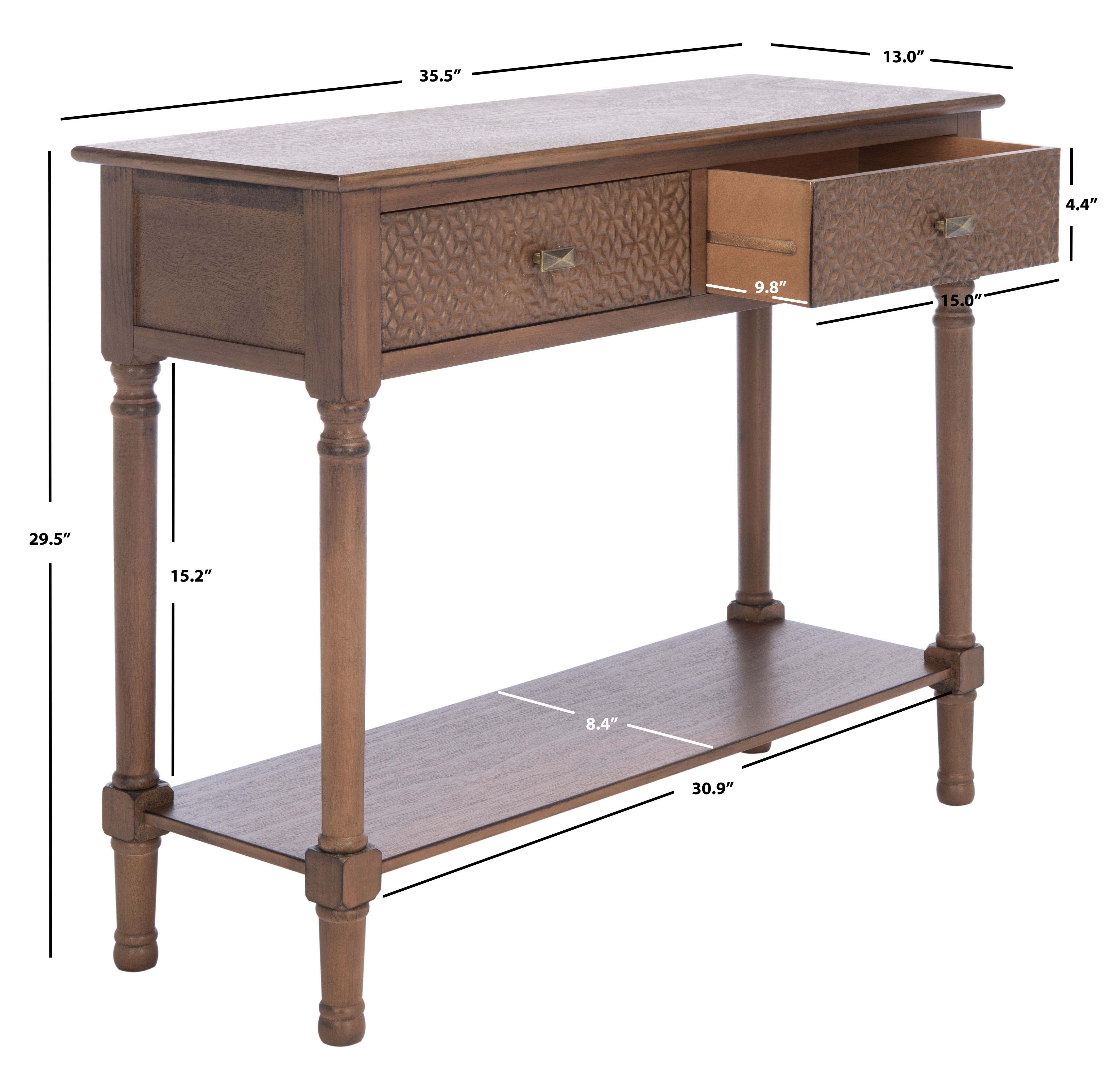 Safavieh Halton 2Drw Console Table, CNS5718 - Brown