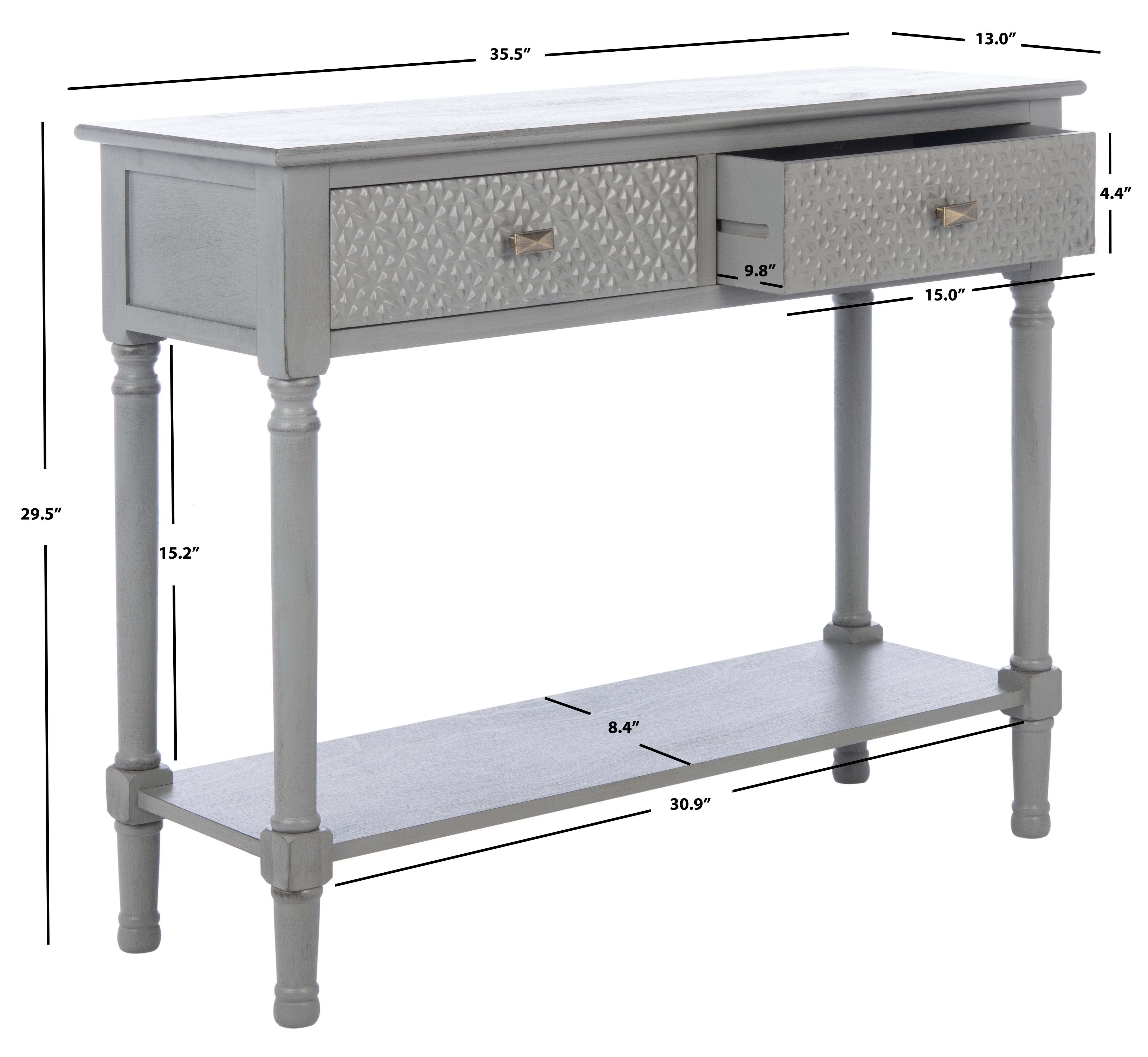 Safavieh Halton 2Drw Console Table , CNS5718 - Distressed / Grey