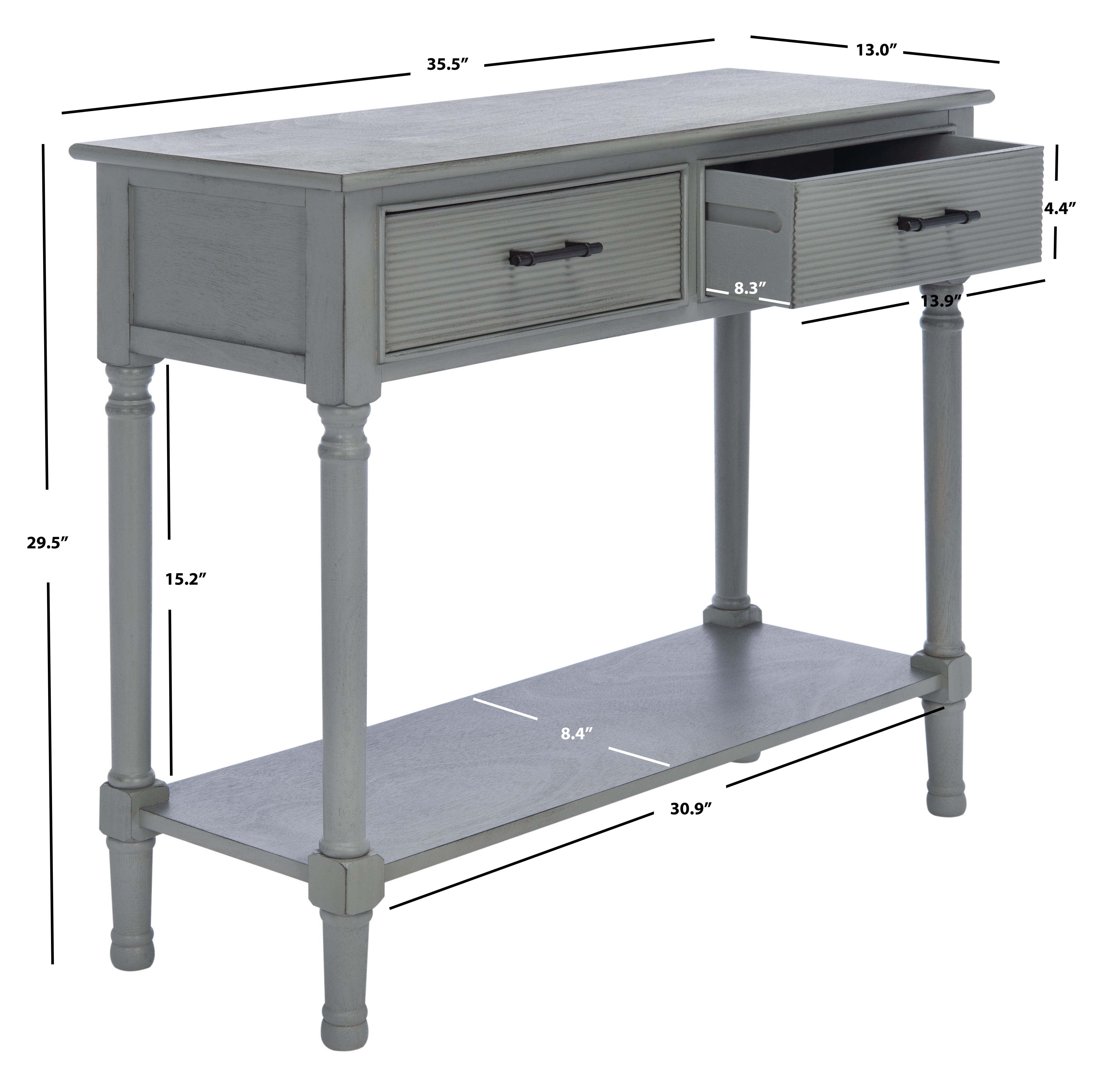 Safavieh Ryder 2Drw Console Table, CNS5719 - Distressed Grey