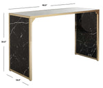 Safavieh Kylie Console Table , CNS6201 - Black Marble Veneer/Brass Tube
