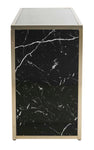 Safavieh Kylie Console Table , CNS6201 - Black Marble Veneer/Brass Tube