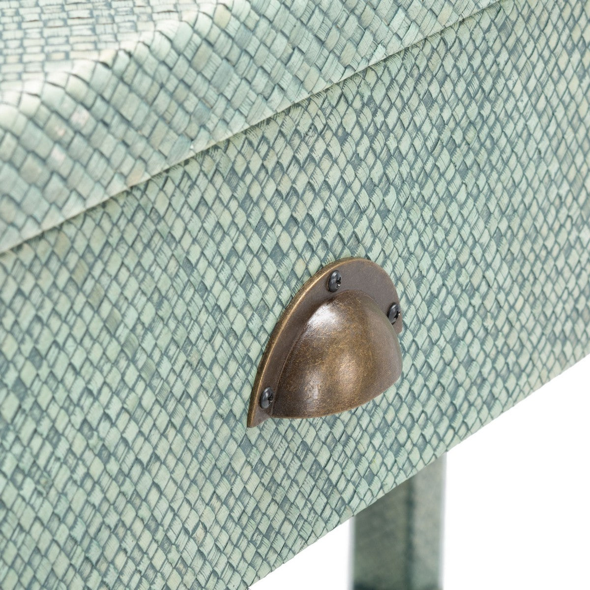 Safavieh Asa 2 Drawer 1 Shelf Console Table , CNS6602 - Turquoise / Antique Gold