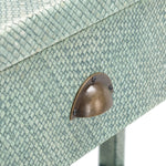 Safavieh Asa 2 Drawer 1 Shelf Console Table , CNS6602 - Turquoise / Antique Gold