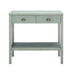 Safavieh Asa 2 Drawer 1 Shelf Console Table , CNS6602 - Turquoise / Antique Gold