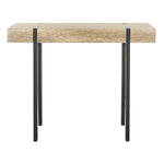 Safavieh Alyssa Rectangular Rustic Midcentury Wood Top Console Table , CNS7000 - Multi/Brown/Black Metal Legs