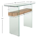 Glass/Natural Wood Shelf - Glass/Natural Wood Shelf