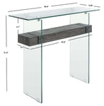 Glass/Black Oak Shelf - Glass/Black Oak Shelf