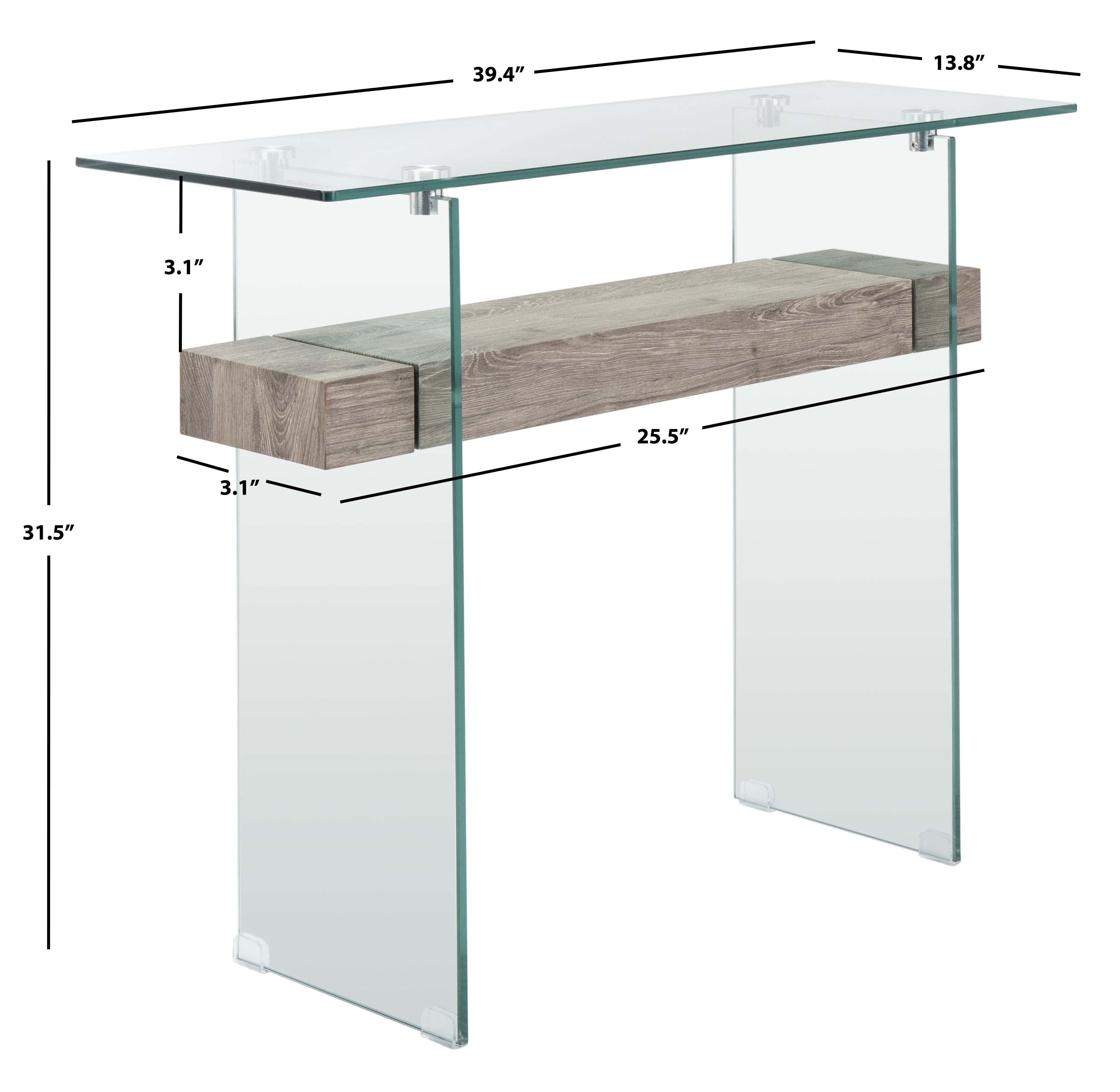 Glass/Grey Oak Shelf