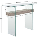 Glass/Grey Oak Shelf