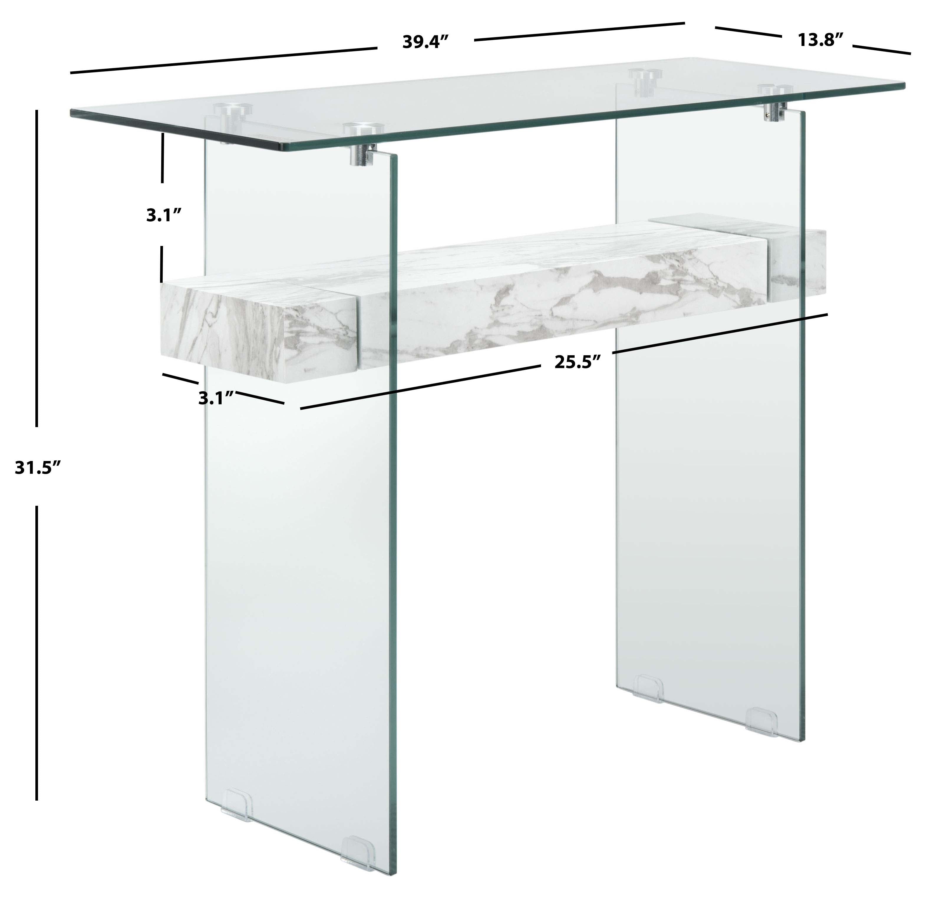 Glass/Faux White Marble - Glass/Faux White Marble