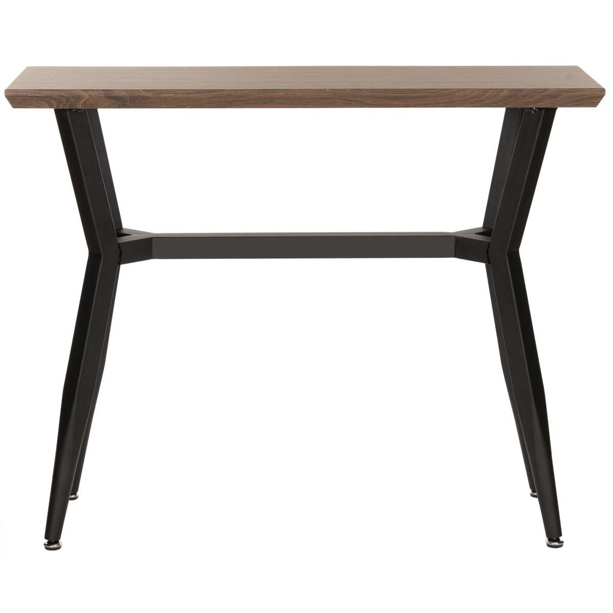 Safavieh Andrew Rectangular Midcentury Modern Console Table , CNS7002 - Brown/Black Metal Legs