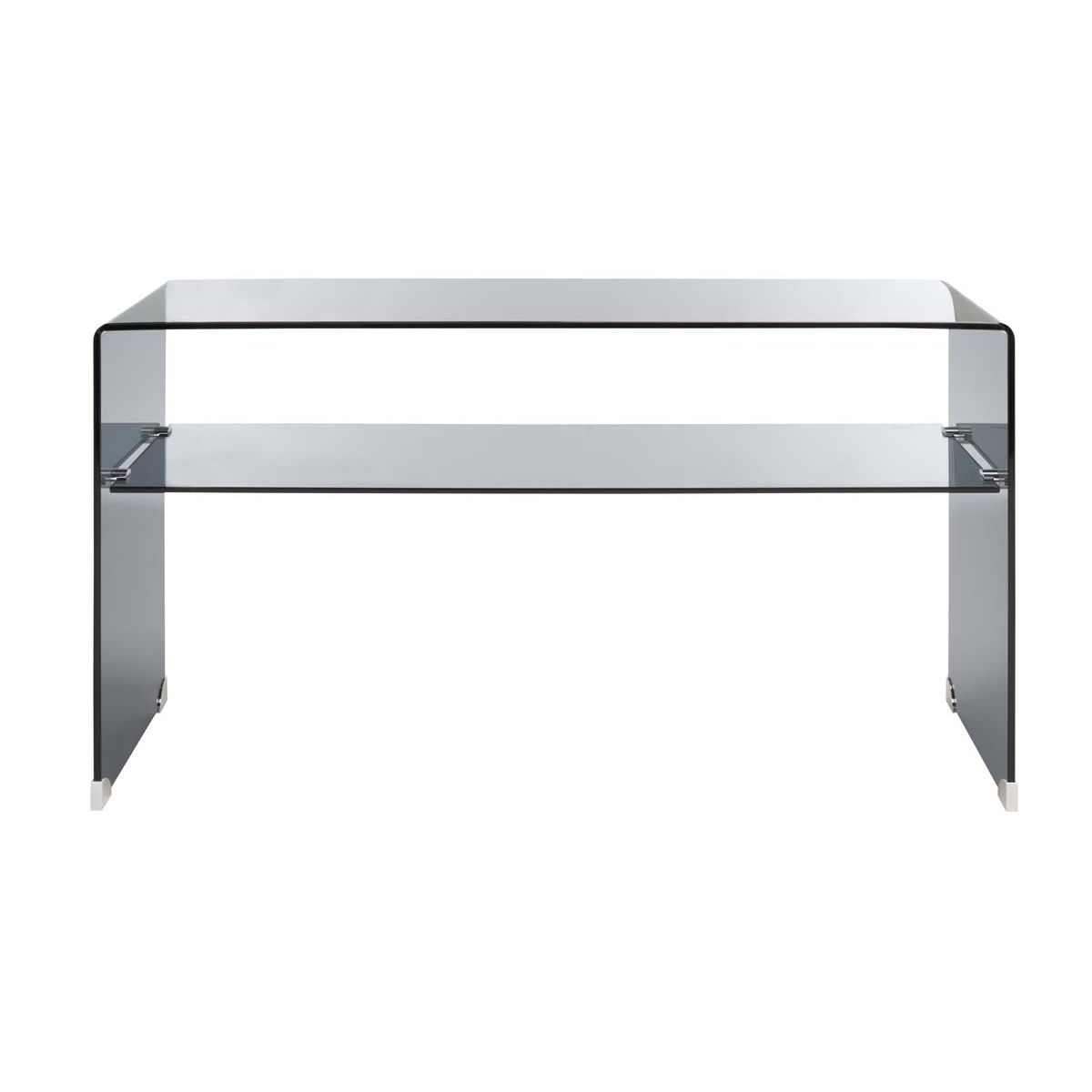 Safavieh Dash Tempered Glass 1 Shelf Console Table , CNS7302 - Clear / Grey