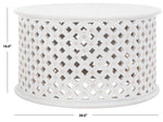 Safavieh Kyrith Round Coffee Table , COF5301 - White Wash