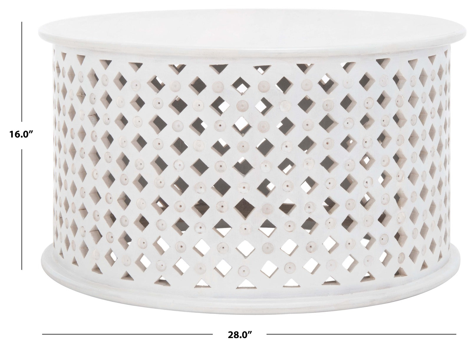 Safavieh Kyrith Round Coffee Table , COF5301 - White Wash