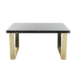 Safavieh Carmen Square Coffee Table , COF6201 - Black Marble Veneer/Brass Leg