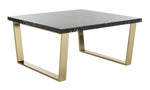 Safavieh Carmen Square Coffee Table , COF6201 - Black Marble Veneer/Brass Leg