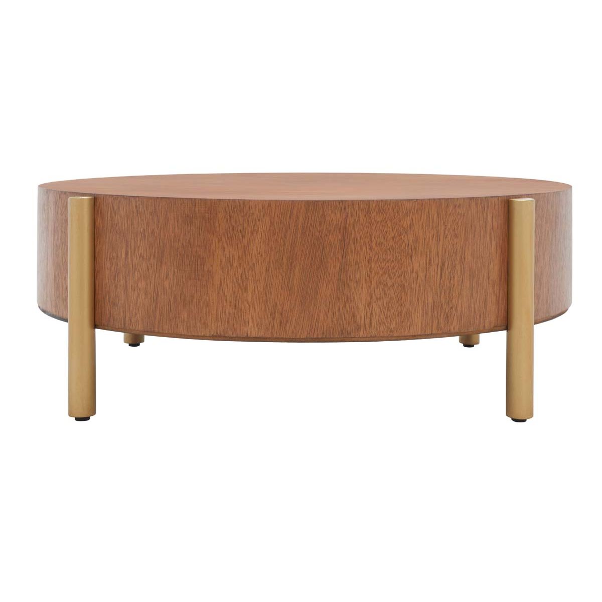 Safavieh Diangela Round Coffee Table , COF6605 - Natural / Gold