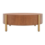Safavieh Diangela Round Coffee Table , COF6605 - Natural / Gold