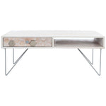 Safavieh Raveena Coffee Table , COF9002 - White Washed / Silver
