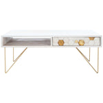 Safavieh Raveena Coffee Table , COF9002 - White Washed / Brass